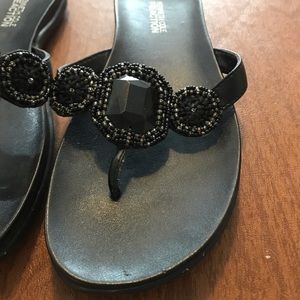 Kenneth Cole black stoned reaction sandals 6.5